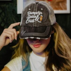 Pumpkin Spice and Chill Trucker Hat