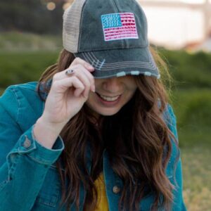 American Flag Women's Trucker Hats