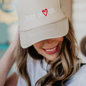 Boy Mom (Red Heart) Cute Foam Hat