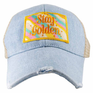 Stay Golden Patch Trucker Denim Hat