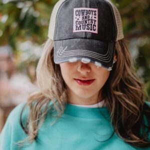 Cowboys & Country Music Pink Patch Trucker Hat
