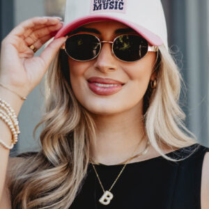 Cowboys & Country Music Pink Patch Two-Toned Hat