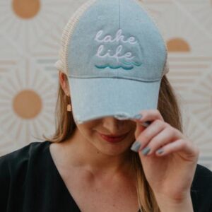 Lake Life (WAVES) Women's Denim Trucker Hat