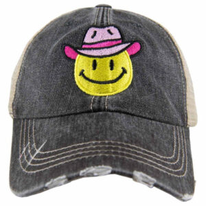 Cowboy Hat Happy Face Trucker Hat