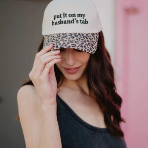 Put It On My Husband's Tab Two-Toned Vintage Hat