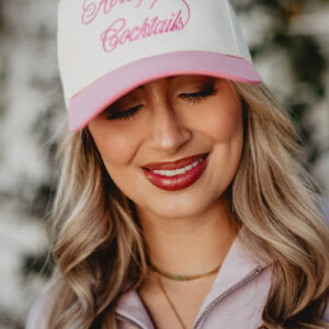 Here For the Cocktails Retro Two-Toned Hat