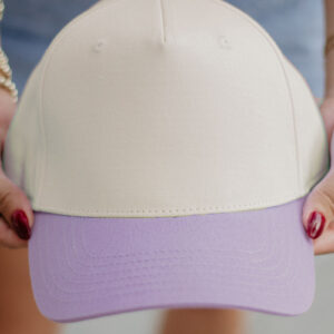 Light Purple and Tan Blank Two-Toned Vintage Hat