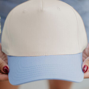 Light Blue and Tan Two-Toned Vintage Hat