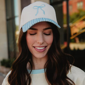 Black Coquette Bow Vintage Two-Toned Hat