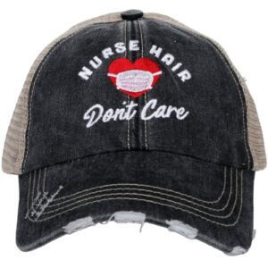 Nurse Hair Don't Care with Mask Women's Trucker Hats