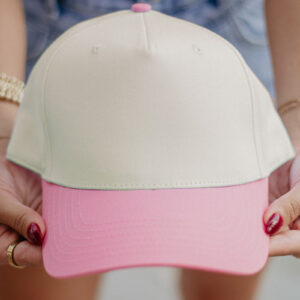 Pink and Tan Two-Toned Vintage Hat