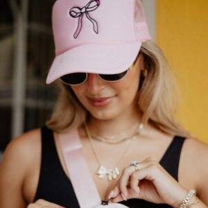 Coquette Pink Bow Foam Trucker Hat