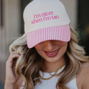 I'm Nicer When I'm Tan Funny Two-Toned Vintage Hats