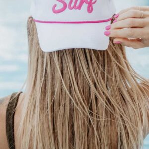Surf Cursive Vacation Hat with Rope