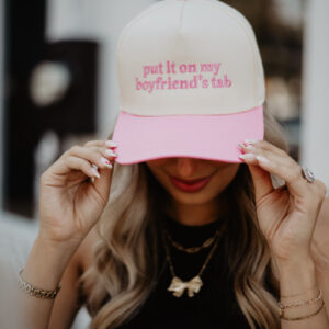 Put It On My Boyfriend's Tab Two-Toned Vintage Hat