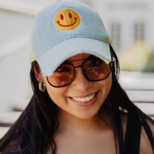 Red/Yellow Happy Face Trucker Hat