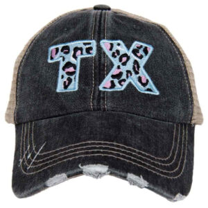 Blue Leopard TX Trucker Hat