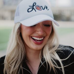 Football Love White Foam Hat