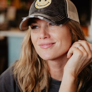 Yellow Checkered Happy Face Trucker Hat