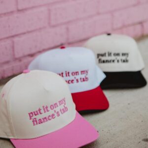 Put It On My Fiance's Tab Two-Toned Vintage Hat